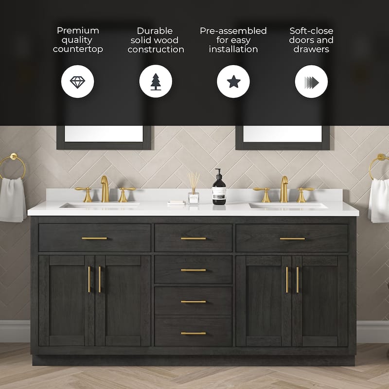 OVE Decors Bailey Bathroom Vanity with Power Bar