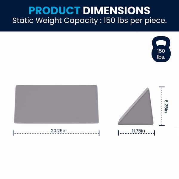 dimension image slide 1 of 2, Soft Foam Modular Kids Play Couch with 6 Sectional Sofa Pieces - 27.5"D x 56"W x 17.25"H