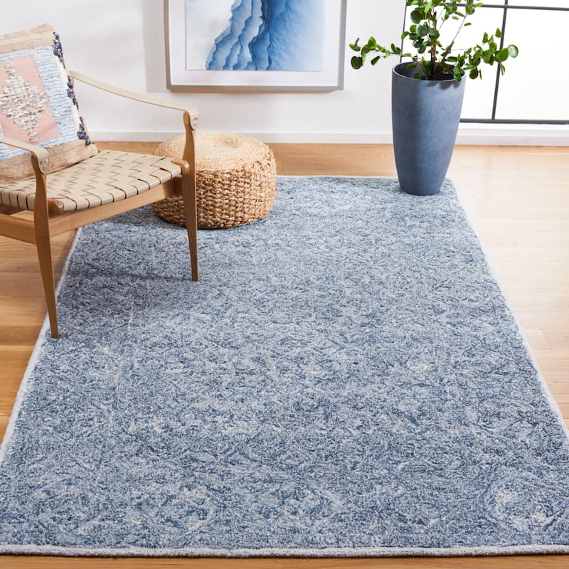 SAFAVIEH Handmade Marquee Gunnhild Modern Wool Rug - 3' x 5' - Blue/Grey