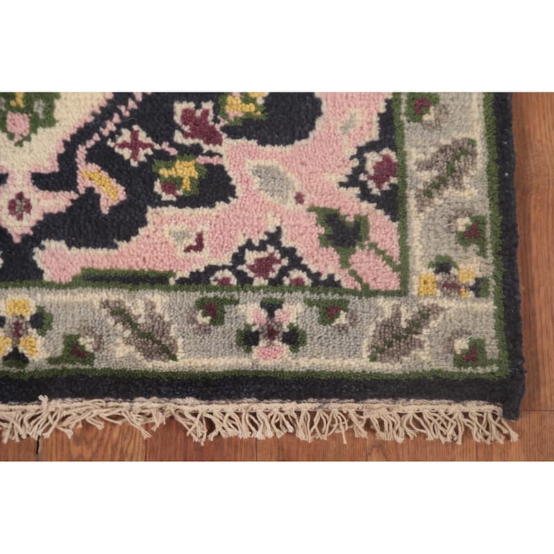 Pink Heriz Serapi Oriental Runner Rug Wool Carpet - 2'7"x 7'11"