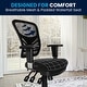 preview thumbnail 10 of 17, Nicholas Mid-Back Black Mesh Multifunction Executive Swivel Ergonomic Office Chair with Adjustable Arms