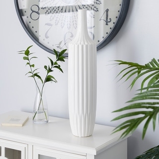 White Ceramic Modern Vase 23 x 5 x 5