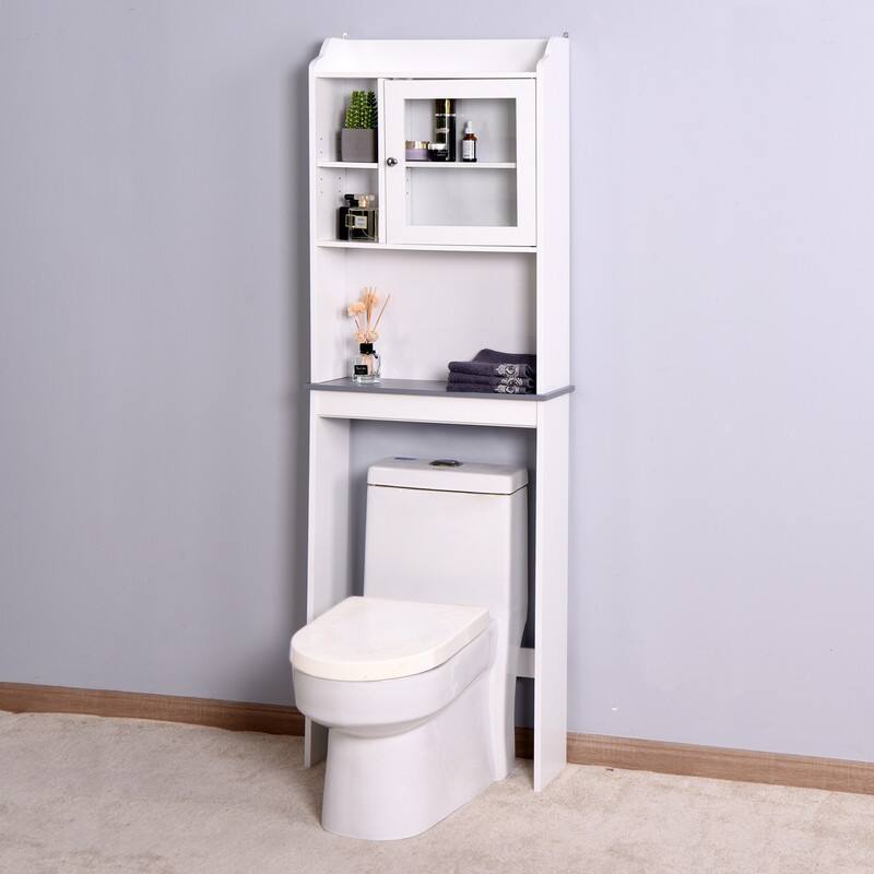 Over The Toilet Space Saver Organization Wood Bathroom Storage Cabinet