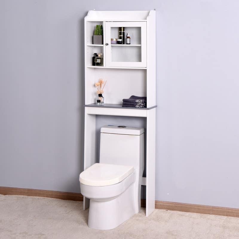 Over The Toilet Space Saver Organization Wood Bathroom Storage Cabinet