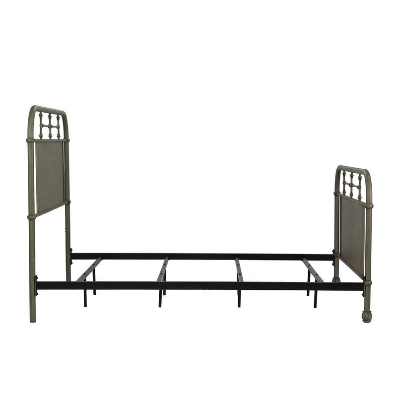Vintage Series Distressed Metal King Metal Bed