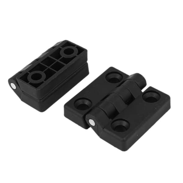 270 Degree Plastic Door Hinge Bearing - 54mm Long, Black - For Toilet/Bathroom Cubicle Doors