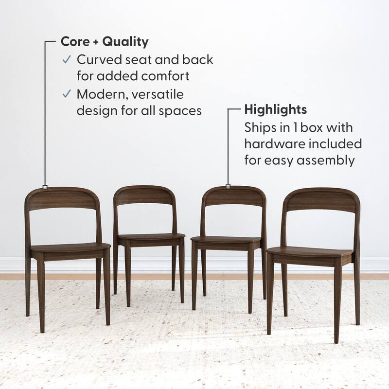 Plank and Beam Loar Mid-Century Modern Solid Wood Dining Chair
