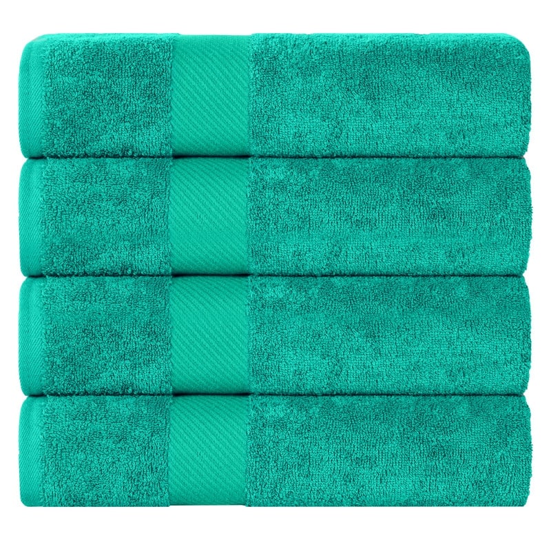 Superior Luxury Solid Highly Absorbent Egyptian Cotton Bath Towel - (Set of 4)