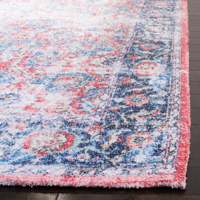 SAFAVIEH Handmade Saffron Carlee Modern & Contemporary Oriental Rust/Blue Cotton