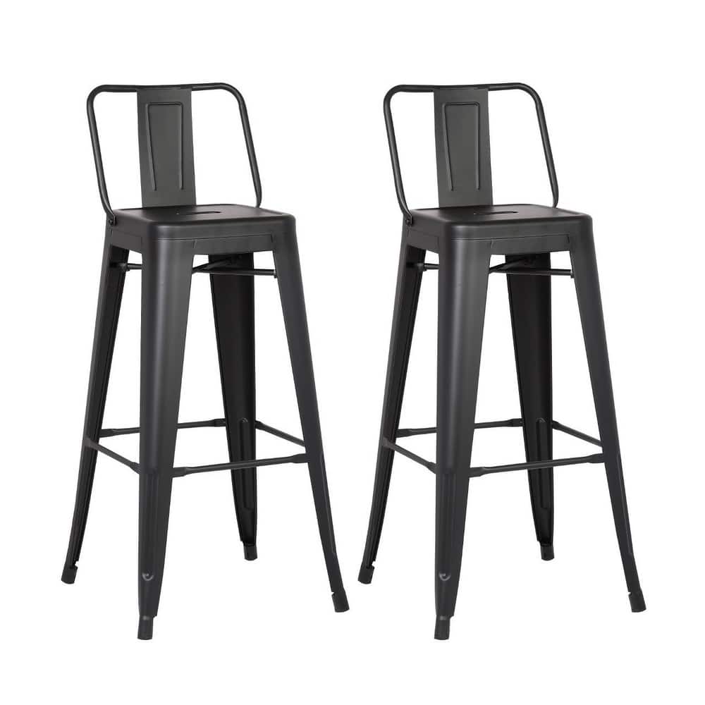 AC Pacific 24 Inch Metal Barstool Set of 2