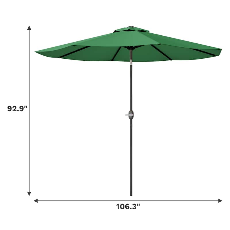 Patiowell 9 FT Outdoor Patio Umbrella, Outdoor Table Umbrella, Yard Umbrella, Market Umbrella with Push Button Tilt and Crank