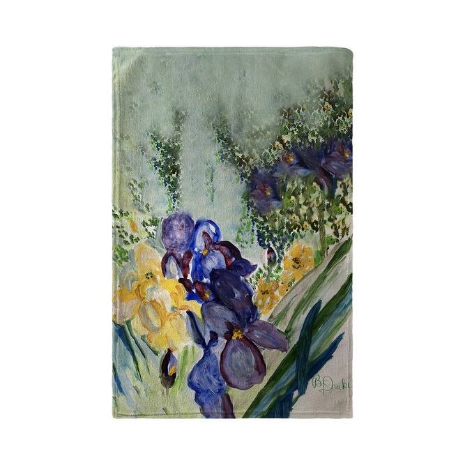 Yellow & Blue Iris Kitchen Towel - 16x25