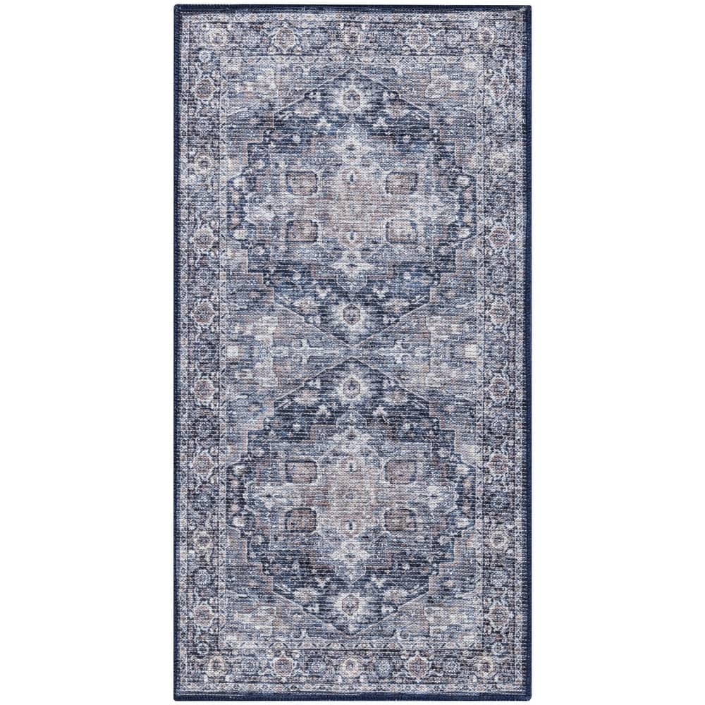 New Concept Washables Persian Boho Machine Washable Area Rug