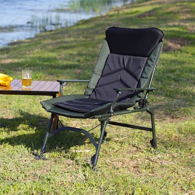 Portable Folding Reclining Camping Chair with Adjustable Backrest