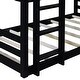 preview thumbnail 34 of 35, Wood Twin Size Bunk Bed with Guardrails, Bedroom Detachable Triple Bunk with 2 Built-in Ladders