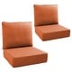preview thumbnail 100 of 121, Gymojoy 24"x22"x6" Patio Thick Cushions & Pillows Set - Deep Seat Indoor/Outdoor Water & Fade Resistant Two Sets - Orange
