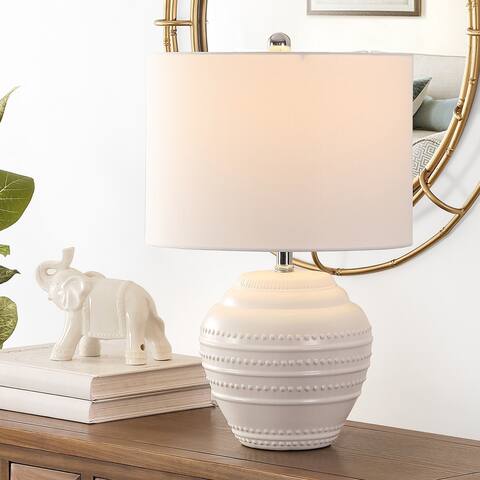 SAFAVIEH Lighting 22-inch Lenon Ceramic Table Lamp - 14" x 14" x 22"