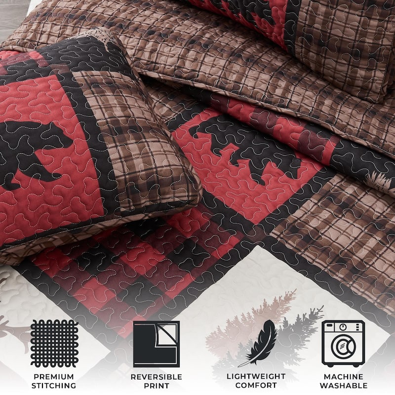 Premium Rustic Lodge All-Season Quilt Set