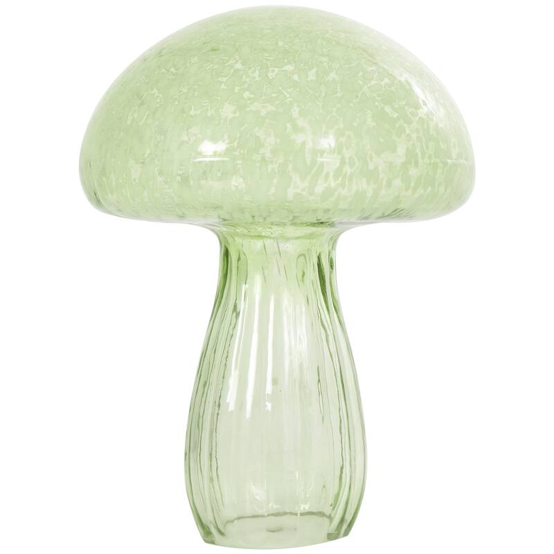 Glass Mushroom Textured Decorative Sculpture - Set of 3 Green - Roche River Decor