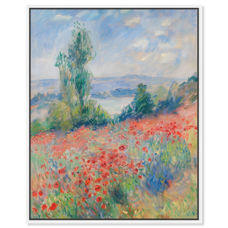 Blanket of Poppies I Canvas by Art Remedy - White - 16" x 20"