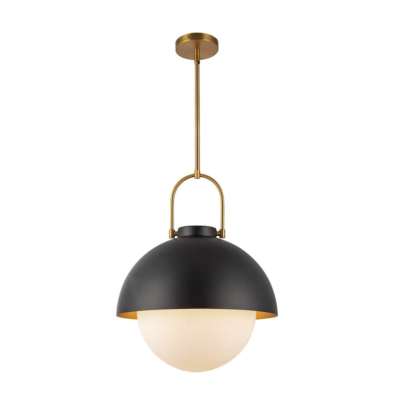 Alora Lighting PD507216OP Harper 16" Wide Pendant with Opal Glass - Matte Black
