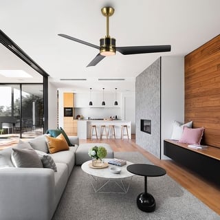 MLiAN 52 inch 3 ABS Blades LED Ceiling Fan with Remote