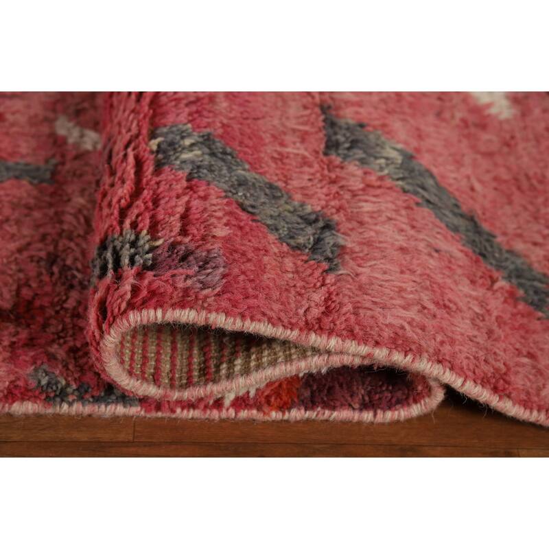 Orange & Pink Moroccan Large Area Rug Hand-Knotted Wool Carpet - 12'0" x 18'5"
