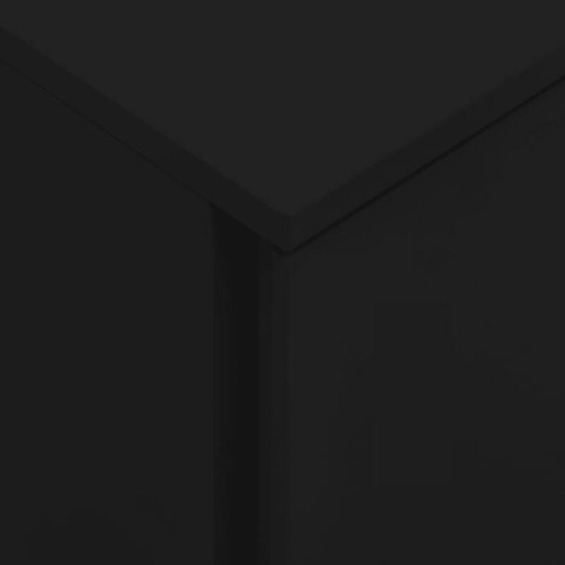 vidaXL File Cabinet Black Steel Medium Filing Cabinet Rectangular - 15.4 x 15.4 x 23.6 in