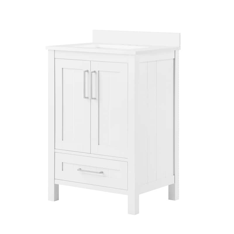 Ove Decors Kansas 24" Bathroom Vanity Top and Backslplash, White