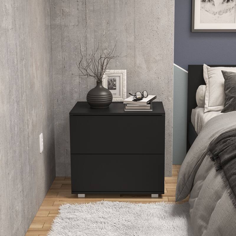 Polifurniture Madison Modern 2 Drawer Nightstand