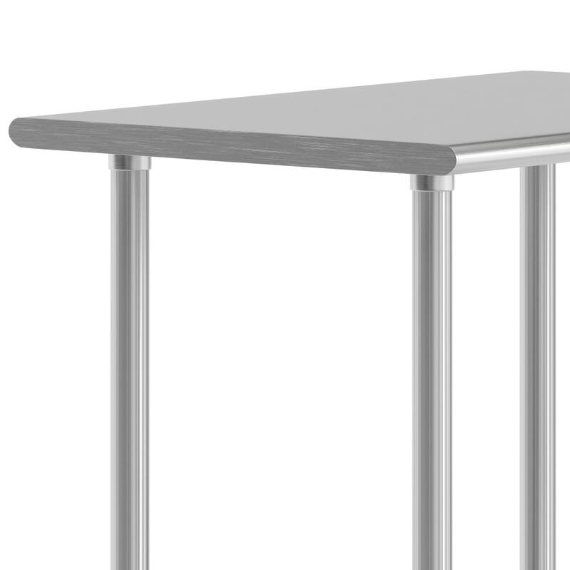 Stainless Steel 18 Gauge Work Table with Undershelf