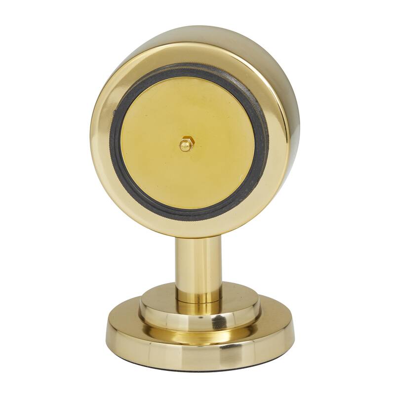 Stainless Steel Metal Small Clock with Numberless Black Clockface - Silver or Gold - Roche River Decor