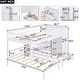 preview thumbnail 17 of 34, Minimalist Design Full-Over-Twin-Twin Bunk Bed with 3 drawers,Shelves, Wardrobe and Mirror,Store Books,Display Decorations