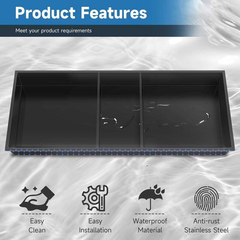 WIZ 12.8-inch W x 30.8-inch H x 4-inch D Stainless Steel Shower Niche