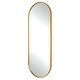 preview thumbnail 4 of 4, Tall Oval Vanity Mirror - 60" - Antiqued Gold Leaf Finish