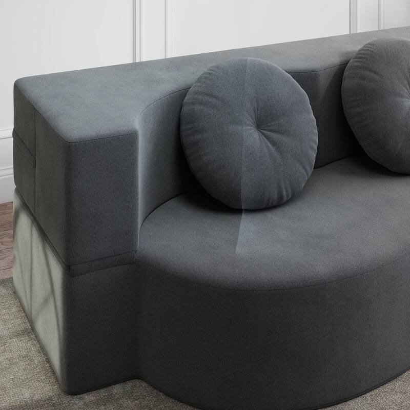 Folding Sofa Bed with Pillow, Twin Sleeper Sofa Couch, Loveseat Couch, Floor Folding Mattress, Convertible Lounge Chair