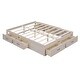 preview thumbnail 3 of 11, Queen Size Platform Bed Frame with 6 Drawers, Storage Bed Frame Wooden Slats Support-No Box Spring Needed- Antique White