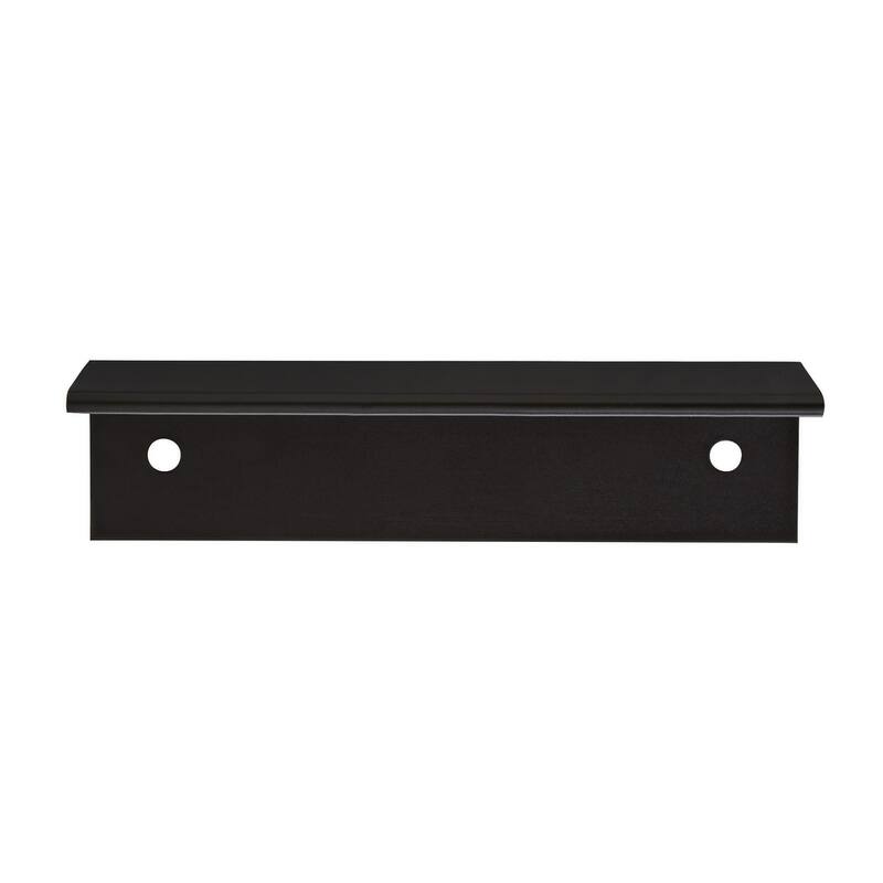Edge Pull 3 in (76 mm) Center-to-Center Flat Black Cabinet Pull - 10 Pack