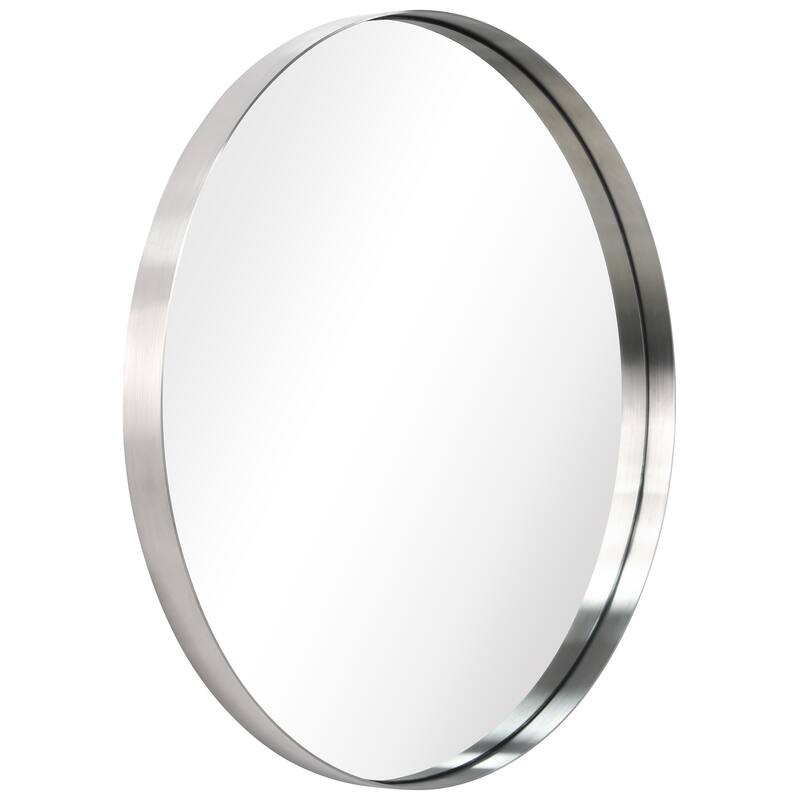 Ultra Stainless Steel Round Wall Mirror- 30"x30"