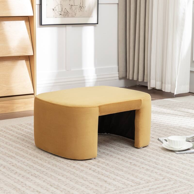 SEYNAR Modern Velvet Rectangle Accent Ottoman
