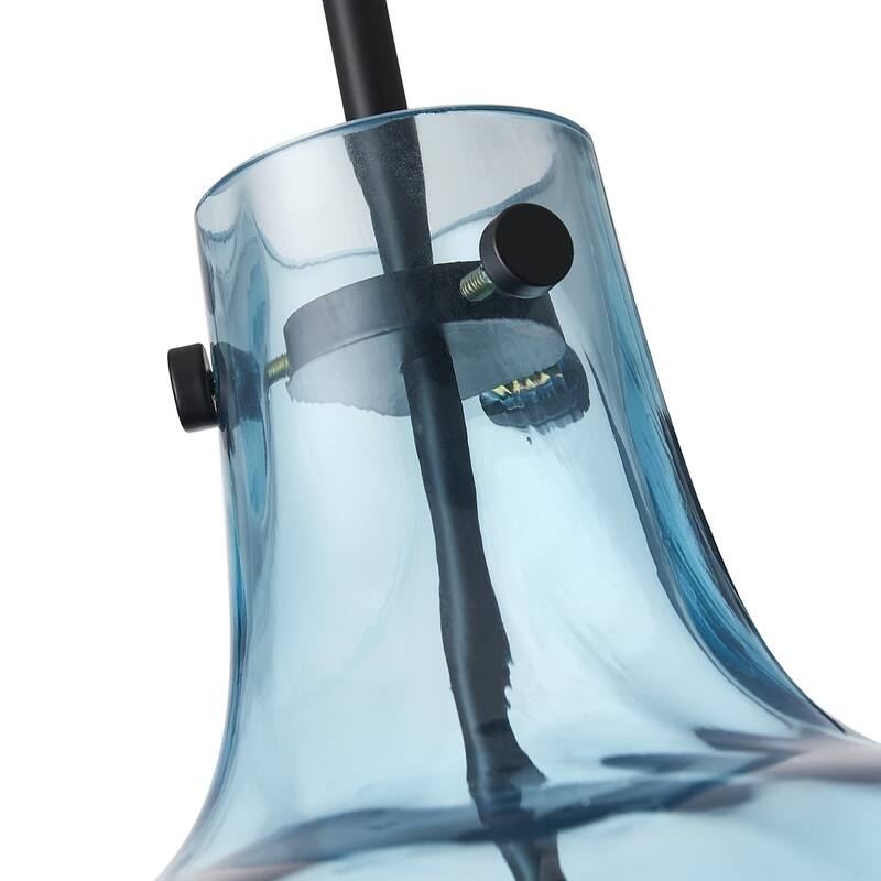 Modern Clear Water Glass Jar Pendant Light For Over Dining Room Table
