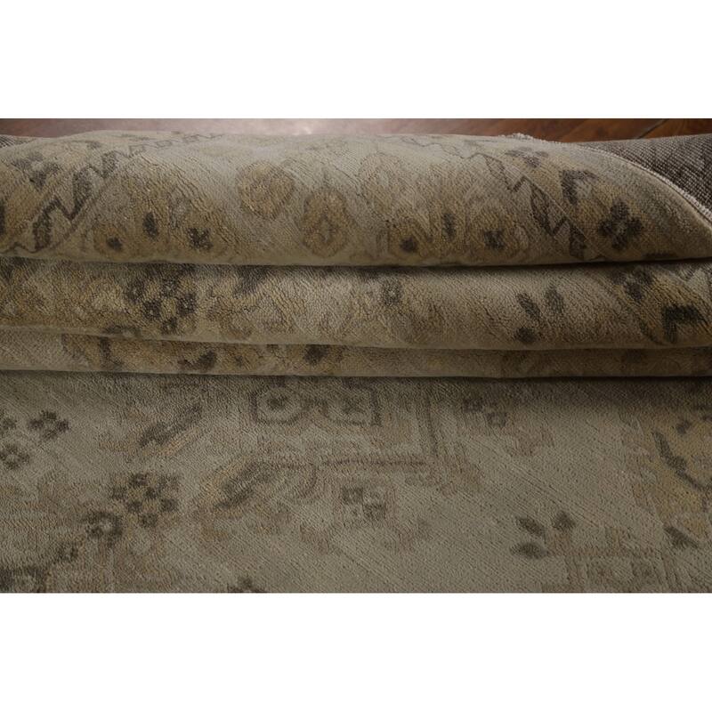 Oushak Area Rug Hand-Knotted Oriental Wool Carpet - 8'11"x 12'0"