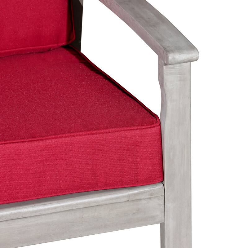 DTY Outdoor Living Longs Peak Eucalyptus Loveseat with Cushions
