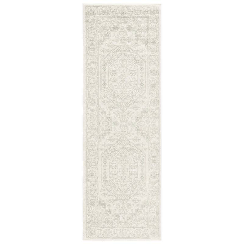 SAFAVIEH Adirondack Cheyenne Rustic Oriental Medallion Rug - 2'6" x 8' Runner - Sage/Ivory