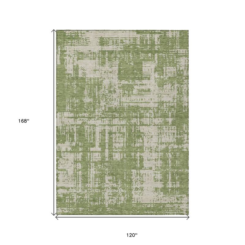 HomeRoots Abstract Transitional Rectangle Outdoor Rug