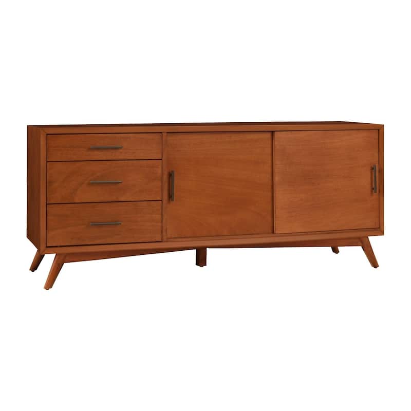Alpine Furniture Flynn Large TV Console in Acorn Brown