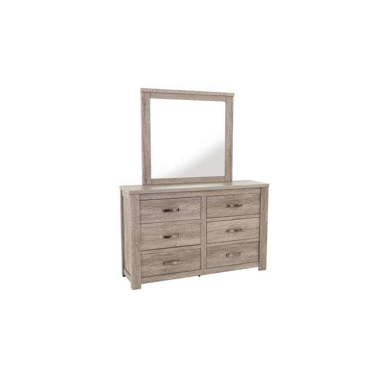 Modern Style Bed Set Panel Headboard Metal Handles Light Gray Finish Bedroom Furniture