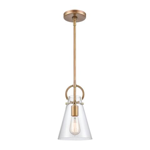 Gabby 1-Light mini pendant in Natural brass