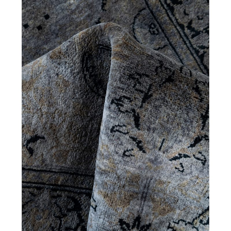Overdyed One-of-a-Kind Hand-Knotted Area Rug - Gray - 2' 6" x 6' 0"