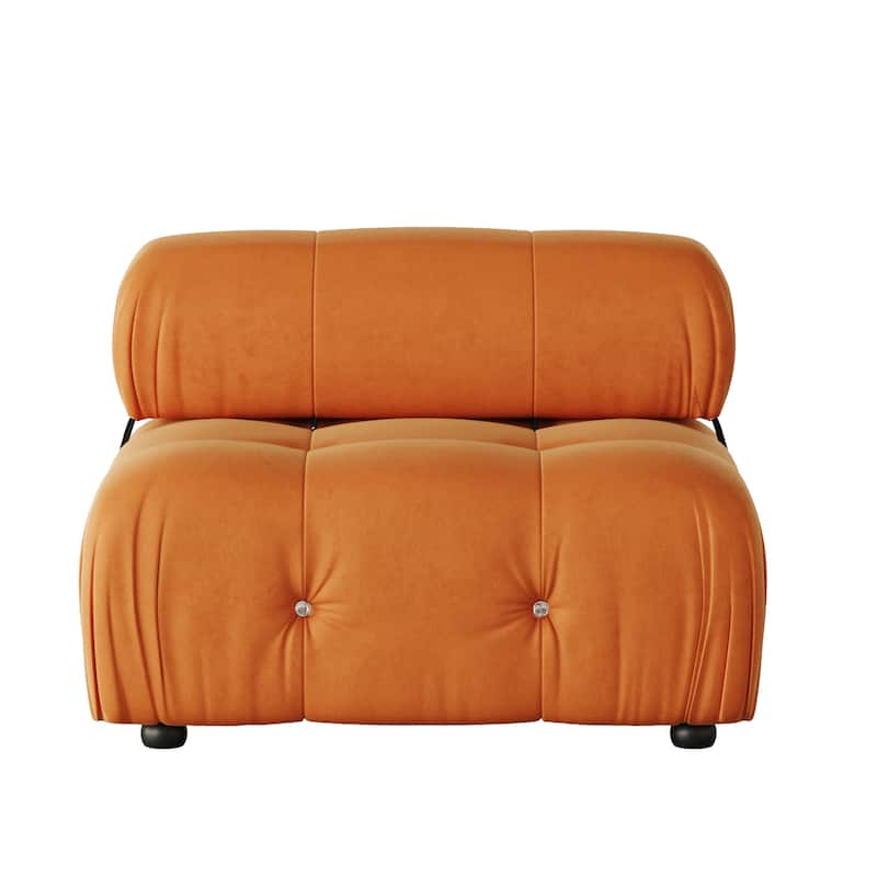 Armless Single Sofa Velvet Living Room Chair